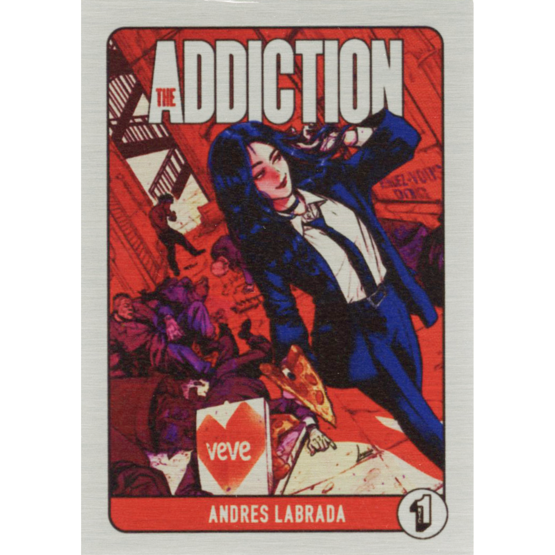 Andres Labrada&#39;s The Addiction/Veve Red Metallic Card